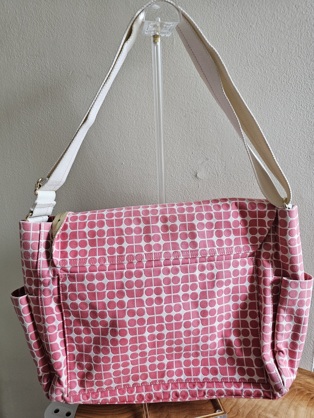 kate spade Pink Dot Messenger Bag with Beige Strap - Picture 7 of 7